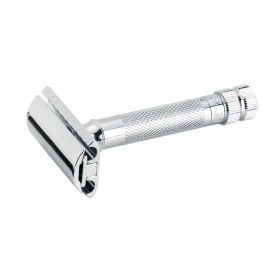 Aparat de ras safety razor cu cap cu pieptene inchis Merkur 34C Chrome Plated